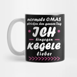 Kegeln Oma Sport Rente Verein Kegelkugel Spruch Mug